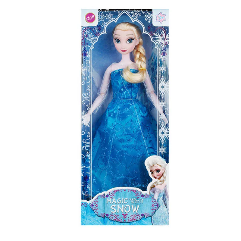 Elsa Дисней подлинные Замороженные снежные куклы девочка мягкие игрушки Эльза Анна Принцесса плюшевые куклы Туалетная Игрушка Дети мультфильм подарок на день рождения ребенок - Цвет: Elsa