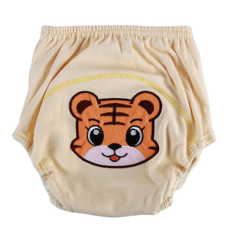 tiger Детские Обучающие хлопчатобумажные штаны Детские тренировочные принадлежности водонепроницаемый Тренировочный Коврик Детские моющиеся подгузники - Цвет: tiger