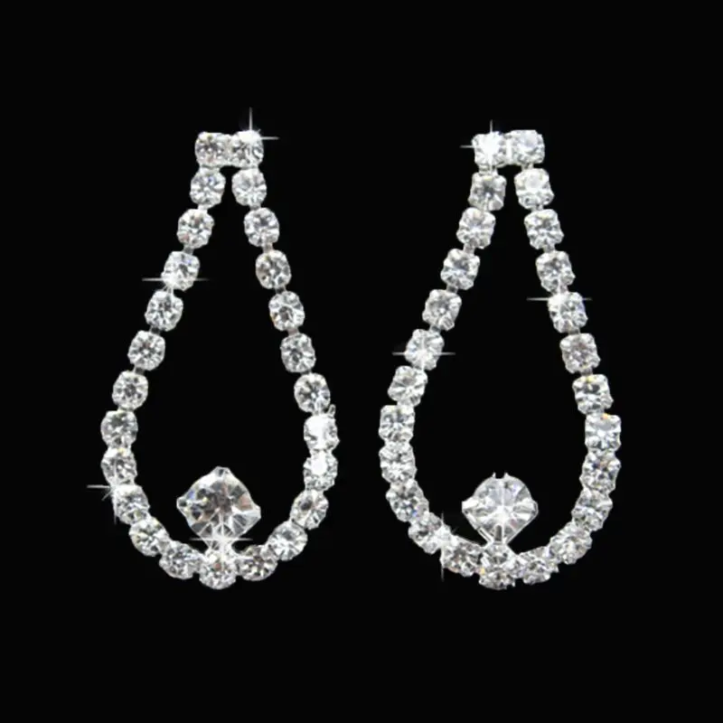 

Jewelry Sets Wedding Rhinestone Crystal Bib Statement Necklace Earrings Set for Brides Party Prom