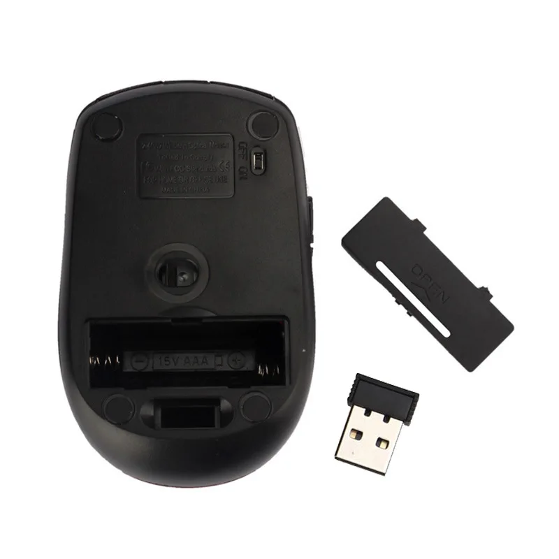 For PC Laptop Wireless Mouse Optical Gaming Mouse Portable 2.4GHz Mouse with USB Nano Dongle Office Gamer Computer Desktop Mice