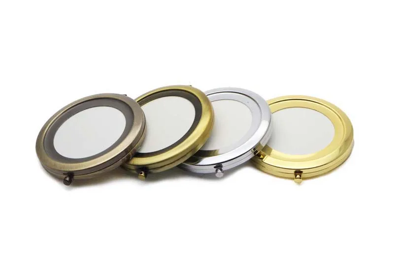 70mm Blank Compact Pocket Mirror Makeup Mirror Bulk Bronze,Silver