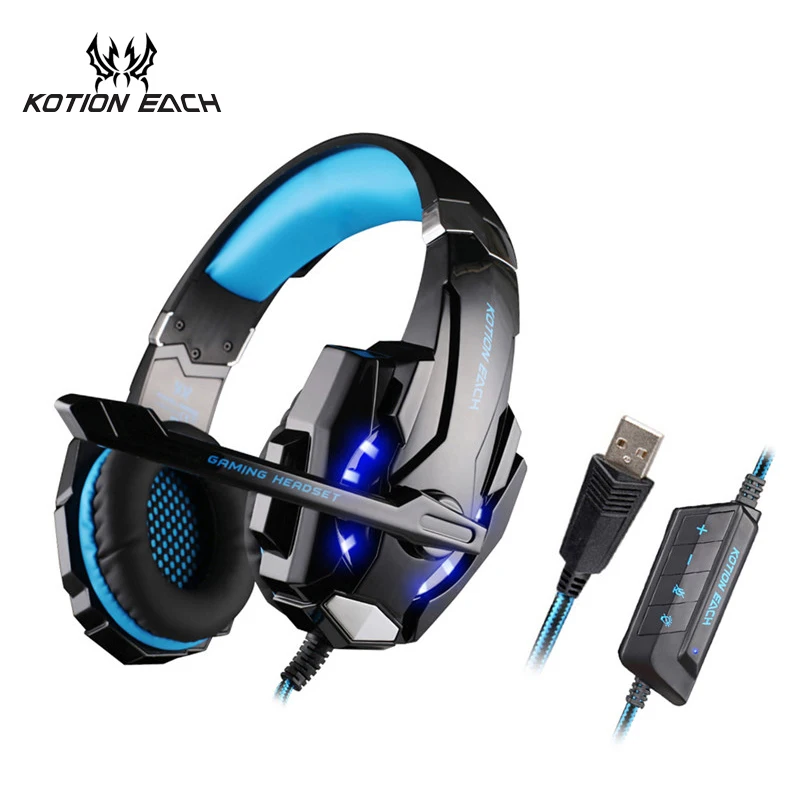 Игровая гарнитура KOTION EACH 7 1 USB-наушники для ПК объемные Игровые наушники с