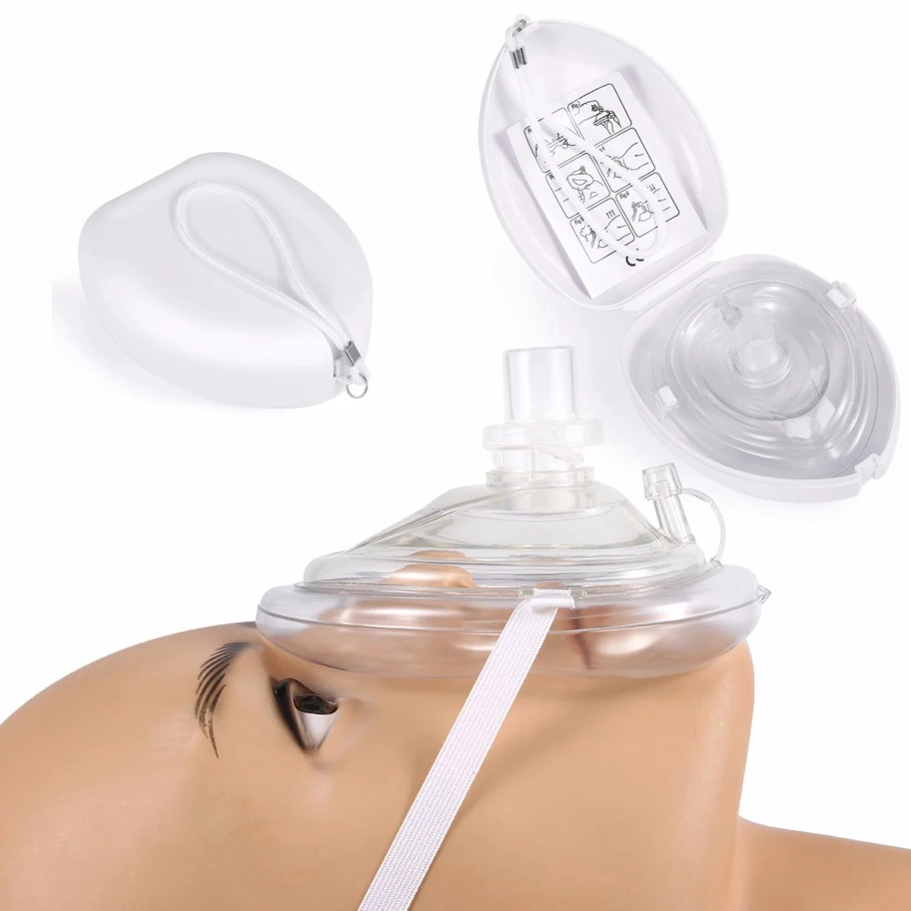

CPR Resuscitator Emergency Assistance Artificial respiration Masks CPR Breathing Mask Mouth Breath One-way Valve Tools