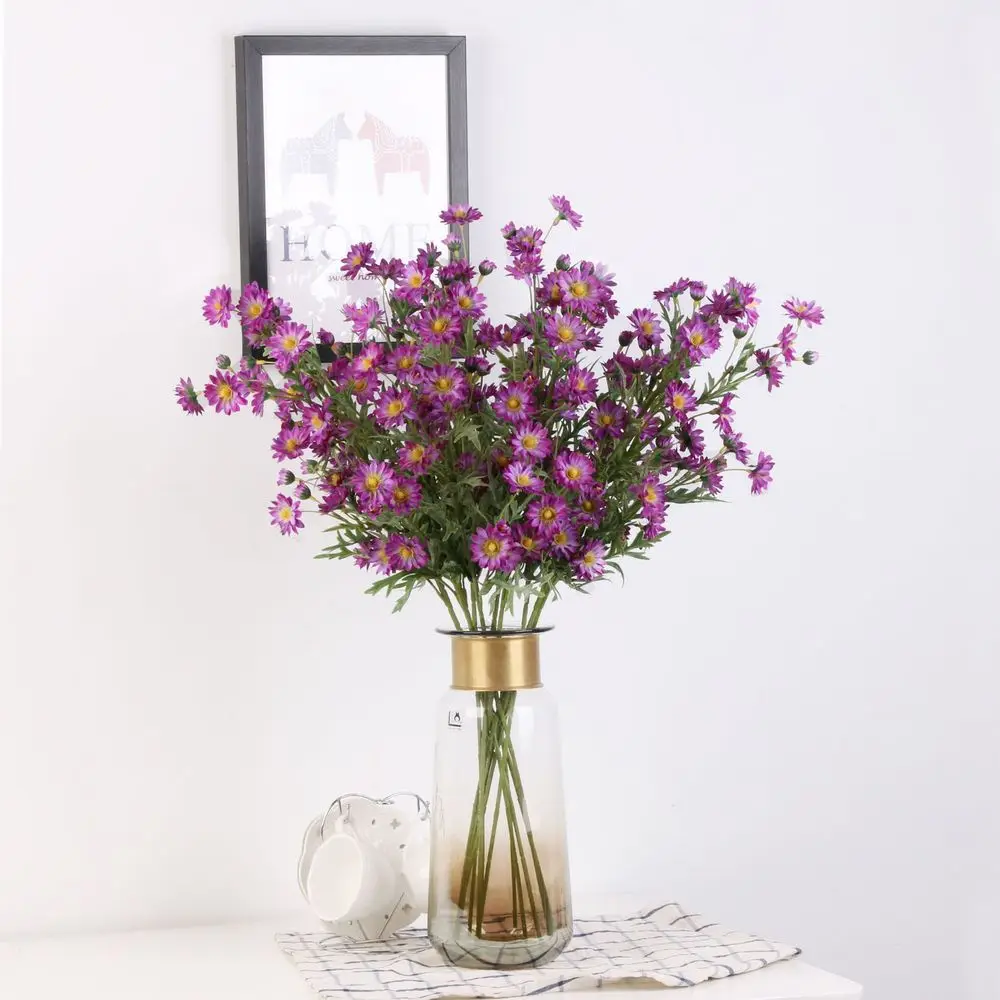 White Pink Purple DIY Silk Daisy Artificial Flower High Quality Fake Wisteria Chrysanthemum Flowers for Wedding Table Decor White Pink Purple DIY Silk Daisy Artificial Flower High Quality Fake Wisteria Chrysanthemum Flowers for Wedding Table Decor