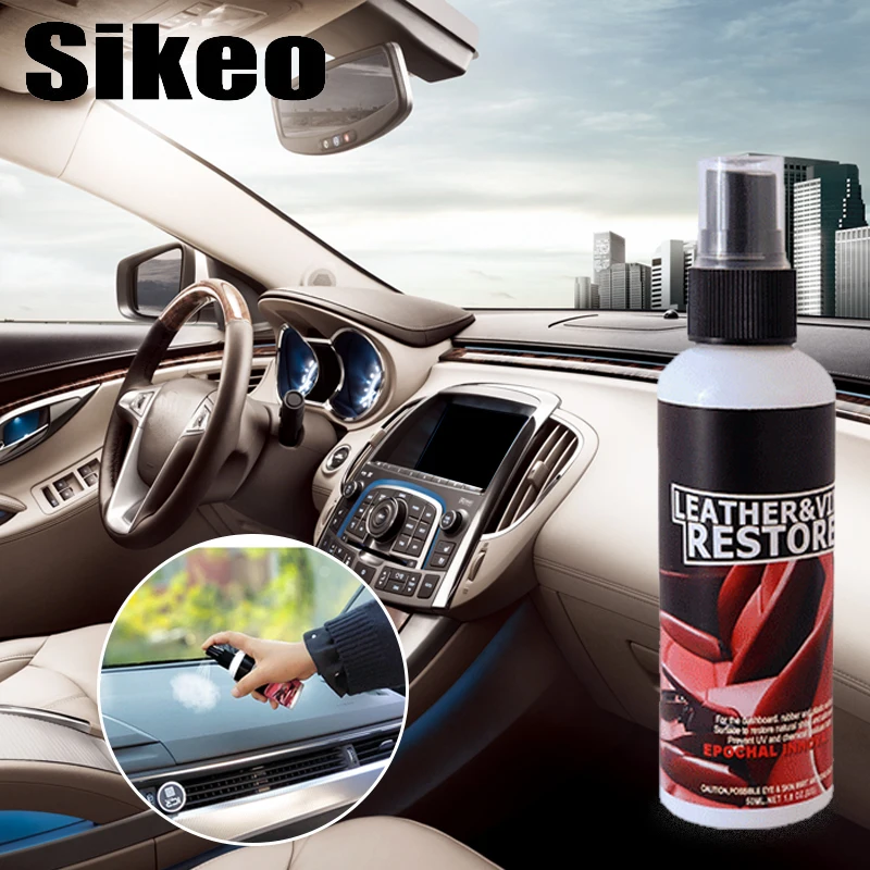 50ml Multifunctional Leather Caring Agent Spray For Car Cleaning And Vinyl Restorer Vehicle Dashboards Seats | Автомобили и