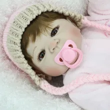 NPKDOLL 55cm Soft Silicone Reborn Dolls Baby Realistic Doll Reborn 22 Inch Full Vinyl Boneca BeBe Reborn Dolls W/Clothes Gift npkcollection silicone reborn dolls with soft gentle touch boneca reborn doll 18 realistic handmade baby dolls hotsell menina