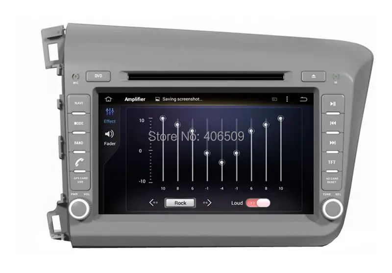 Clearance Android 7.1 Car DVD Player for Honda Civic 2012 2013 with GPS Navigation Radio BT USB AUX WIFI Audio Stereo 4Core 1024*600 3