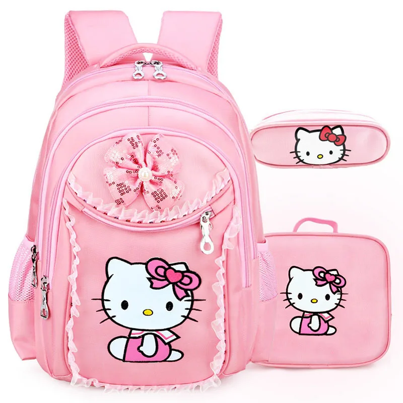 

FZMBAI Hello Kitty School Backpacks for Girls Kids Satchel Children School Bags For Kindergarten Mochila Escolar Rucksacks