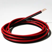 50 м RVB 0,3 мм квадратный Чистый медный провод 2 ядра красный черный провод в оплетке из ПВХ 2P 0,3 мм квадратный многожильный провод светодиодный Электрический кабель