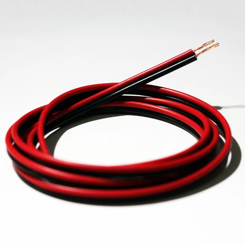 

5m , RVB 0.3 square pure copper wire 2 core red black wire , PVC insulated wire 2P 0.3mm square stranded wire led Electric cable
