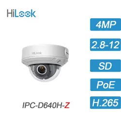 Hikvision-HiLook 4MP POE IP Купольные Камеры видеонаблюдения 2,8-12 мм CMOS IP67 Открытый/Home cctv-камеры видеонаблюдения IPC-D640H-Z