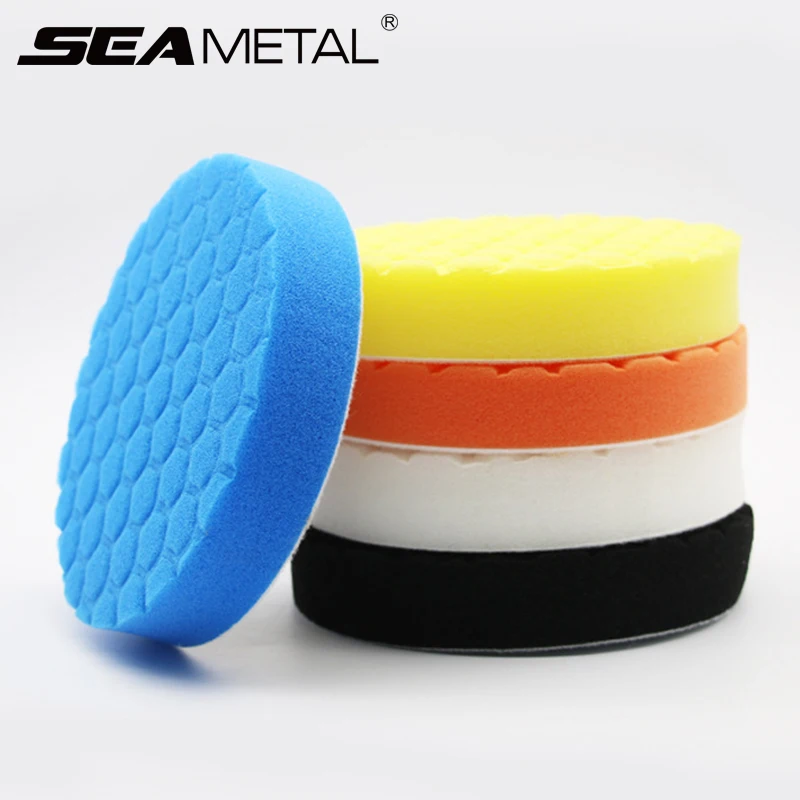 

5PCS Car Sponge Polishing Clean Pads Set Hand Wash Tools 3" 4" 5" Inches Auto Care Kits Buffing Waxing Cars Washing Accessories
