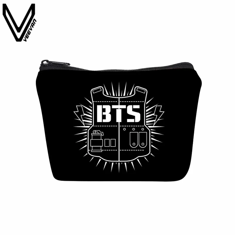 VEEVANV Kpop BTS Bangtan Canvas Wallets 3D Printing Coin Purses Young Forever Women Quick and convenient Wallet | Багаж и сумки