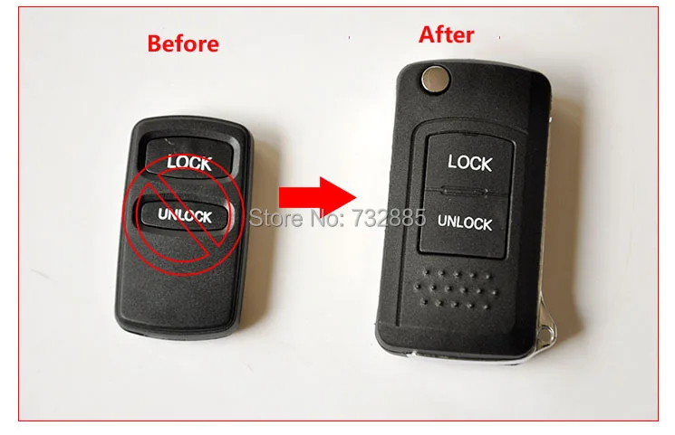 Right Blade Mitsubishi Hafei Racing Changfeng Pajero V73 Outlander Modified key shell 2 Button  (18).jpg