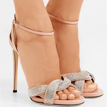 EMMA KING 2018 Summer Womens Sandals Sexy High Heels Wedding Party Open Back Button Diamond Stiletto Buckle Open Toe Big Size 43
EMMA KING 2018 Summer Womens Sandals Sexy High Heels Wedding Party Open Back Button Diamond Stiletto Buckle Open Toe Big Size 43