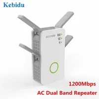 KEBIDU 1200Mbps 2.4GHz 5GHz Dual Band AP Wireless Wifi Ripetitore della Gamma AC Extender Ripetitore Router WPS Con 4 Antenne esterne