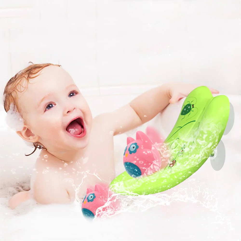 

Children Water Spray Animal Soft Rubber Toys Suction Cup Running Water Leaves for Boys Girls Baby Bath Toys