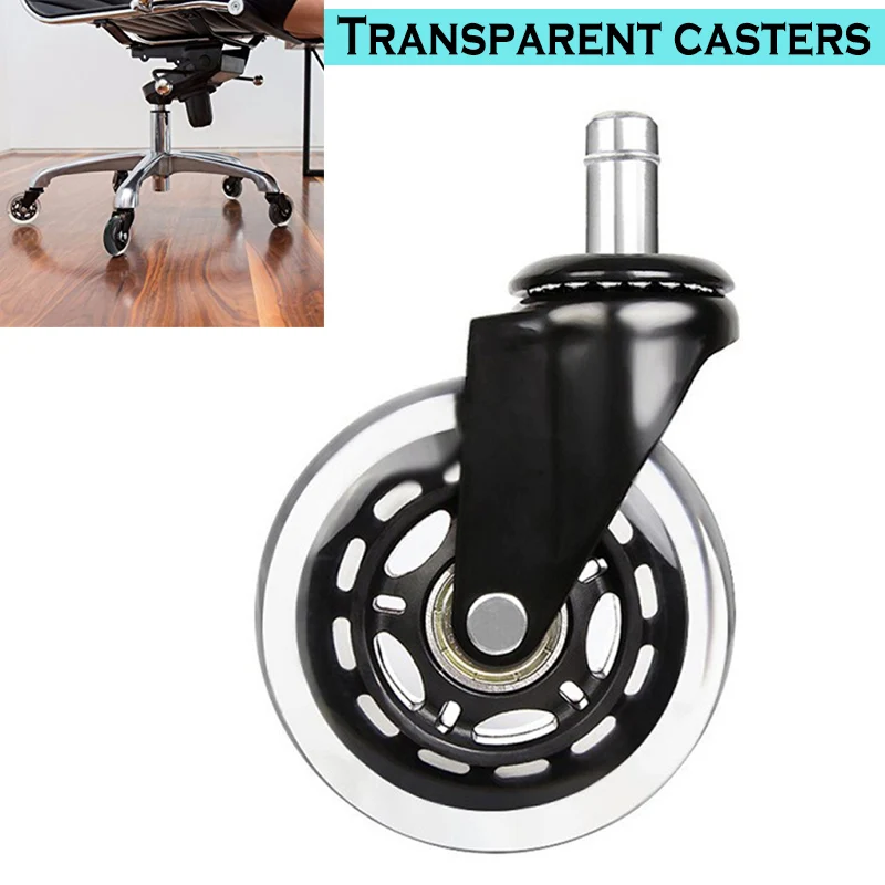 

Office Chair Caster Wheels 2.5 Inch Swivel Rubber Caster Replacement Wheels Soft Safe Rollers Furniture fittings LG66