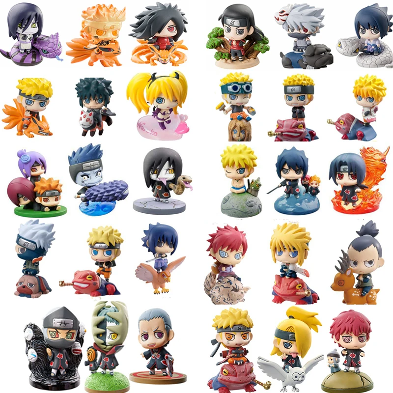 Shuukaku Naruto Shippuden kakahi Hatake Uchiha Sasuke Uzumaki Gaara Bijuu Kyubi Hokage Tobirama Фигурки игрушки модель куклы