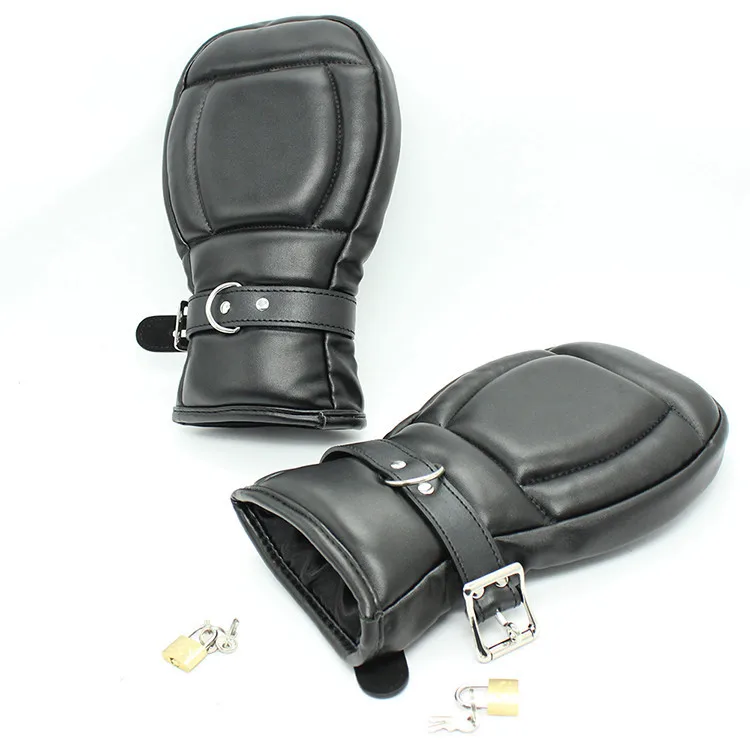 Фетиш варежки для секса кожаные перчатки с замком|sex heel|sex toy for lesbiansex |
