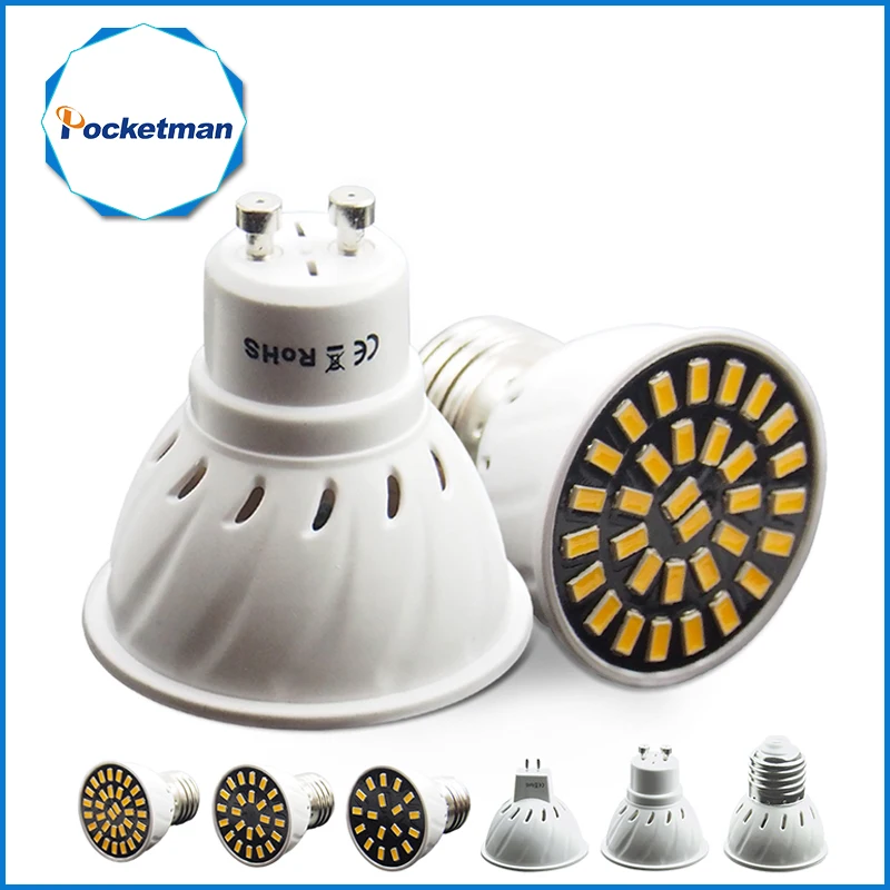 5733 smd led spotlight gu10 mr16 e27 лампа 220 В 4 Вт 6 Вт 8 Вт лампа LED Lamparas подсветка для Освещение теплый белый и белый Bombillas