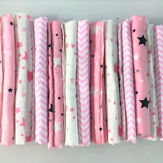

12PCS/ Baby Bed Crib Bumper Detachable Cotton Newborn Bumpers Infant Safe Cot Protector Unisex Baby Crib Bed Set