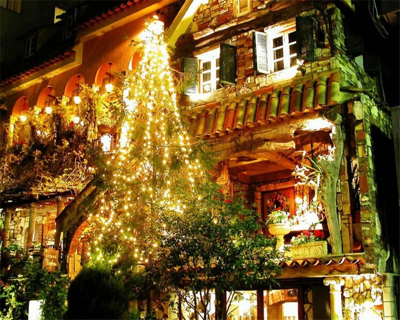 10 м 100 светодиодная гирлянда Рождество AC110V AC220V дерево Сказочный светильник Luce водонепроницаемый домашний сад вечерние украшения для улицы праздник