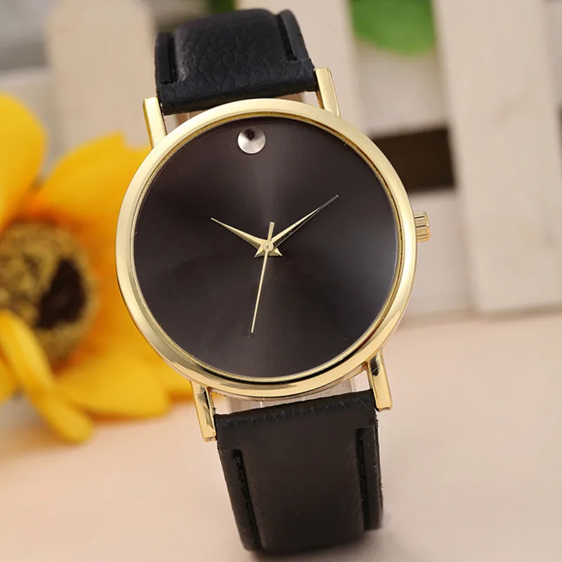 

Bracelets 2018 Women Retro Design Faux Leather Band Analog Quartz wrist watch for Women Bracelets Bangles Jewelry Drop Shipping