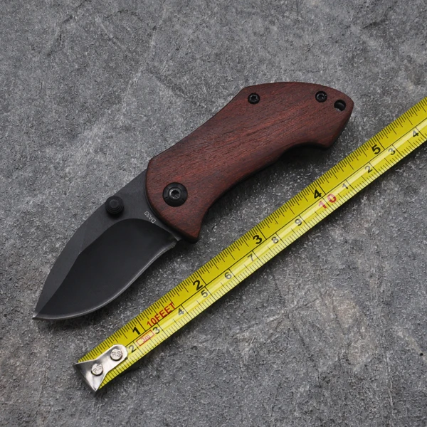 

High quality Mini Pocket Folding Hunting Knife Tactical Survival Knives 440C Blade Steel Wood Handle Hand Tools