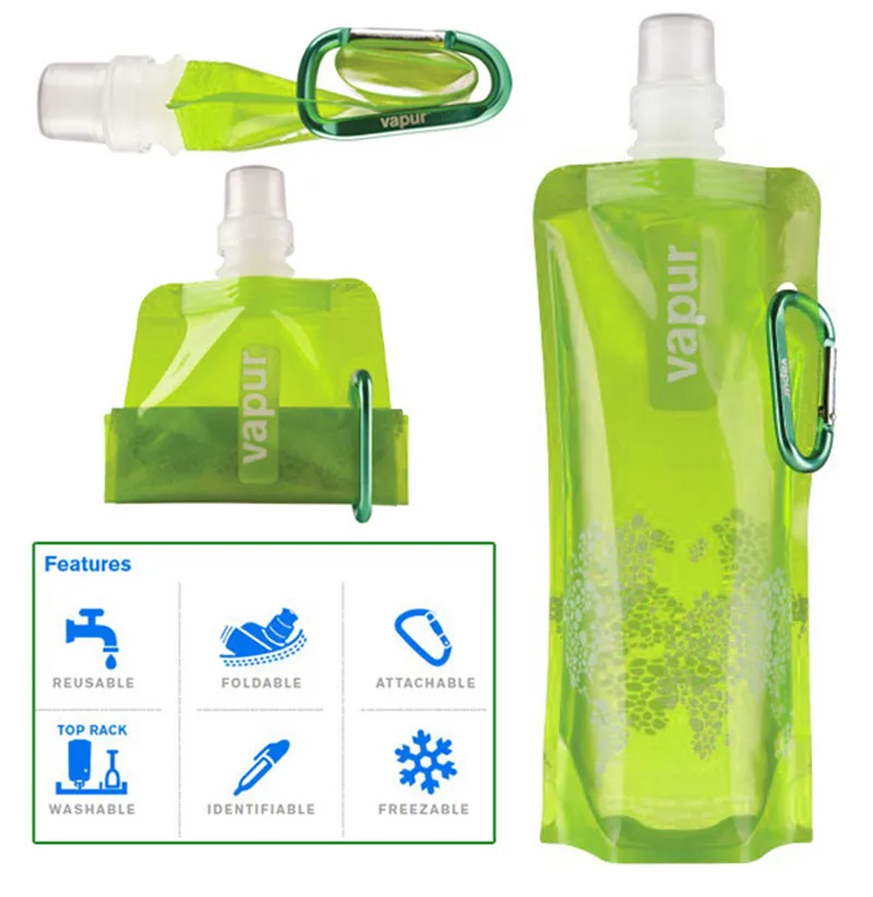 Plastic Water Bags For Drinking Bpa Free Drink Bag Foldable Adult Sports Water Bottle Travel
