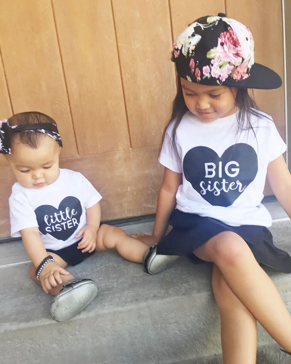 Emmaaby Falily/Одинаковая одежда для сестер От 0 до 7 лет Одежда для маленьких девочек хлопковая футболка с короткими рукавами и надписью «Big Sister», боди