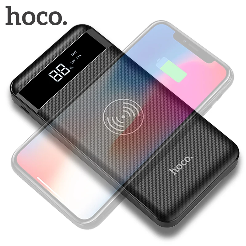 HOCO QI Wireless Charger Power Bank 10000mah with Digital Display 5V 2.1A External Battery Powerbank for iphone X Samsung Xiaomi HOCO QI Wireless Charger Power Bank 10000mah with Digital Display 5V 2.1A External Battery Powerbank for iphone X Samsung Xiaomi