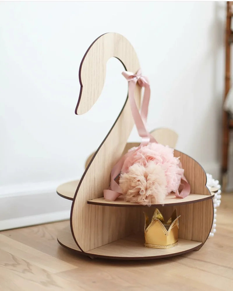 

Nordic Three-Dimensional Toy Wooden Swan Model Creative Shelf Handcrafted Children's Room Decoration Photography Props
