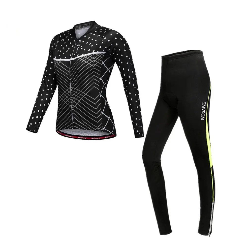 WOSAWE Pro Thin Long Sleeve Cycling jersey Sets Women Sportswear Mtb Bike Bicycle 3D Gel Padded Cycling Clothing 2015 WOSAWE Pro Thin Long Sleeve Cycling jersey Sets Women Sportswear Mtb Bike Bicycle 3D Gel Padded Cycling Clothing 2015