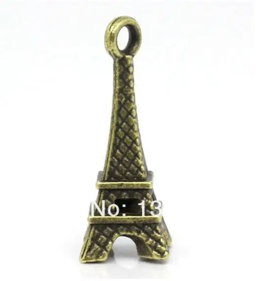 Винтажная серебряная подвеска в виде богиня плодородия Морская звезда талисманы для ювелирного браслета - Окраска металла: Eiffel Tower