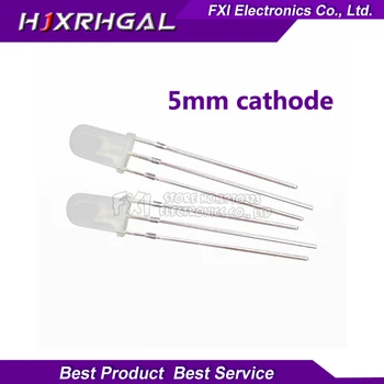 

100pcs LED 5mm Round Diffused Red & Green two Color Common cathode LED Diode Light Emitting Diode new original