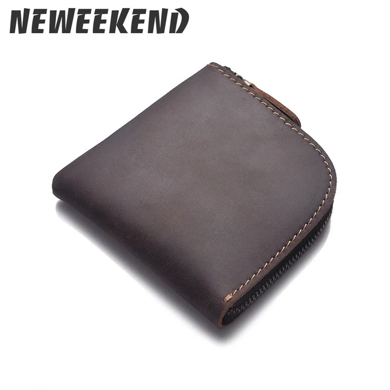

Genuine Leather Casual Men's Women's Slim Coin Purse Change Money Cash Purse Wallet For Man Male Zipper Handbag Pouch YD1012