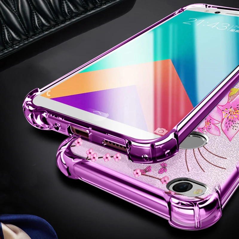 

YueTuo Glitter Bling Shockproof coque,cover,case For xiomi xiaomi redmi 4x xiami 5.0 Inch Original Luxury phone back cases