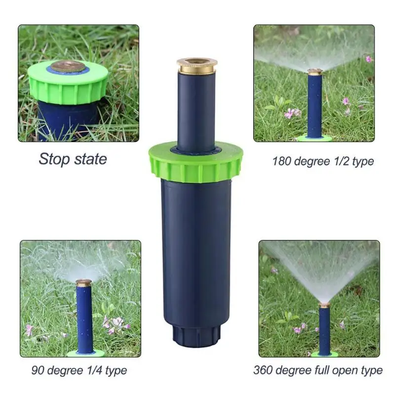 

90-360 Degree Adjustable Plastic Buried Pop up Sprinklers Lawn Irrigation Garden Watering Cooling Nozzle Built in filter screen