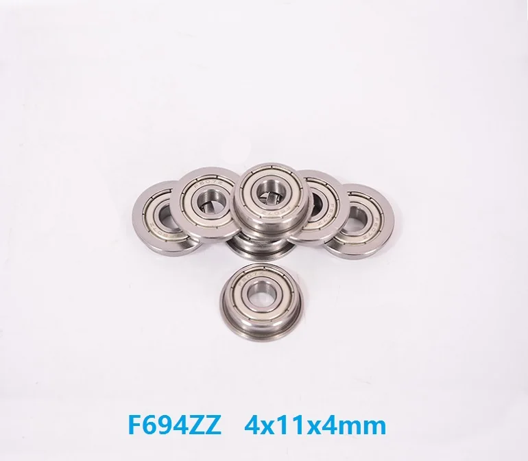 

50pcs/100pcs/500pcs flange bearing F694ZZ F694Z F694 ZZ Z 4x11x4mm shielded flanged deep groove ball bearings 4*11*4 mm