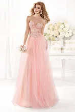 Neue A-line Schatz Bodenlangen Appliques Tüll Abendkleid Kleider Lange Backless Abend-formale Kleid Sleeveless F1493