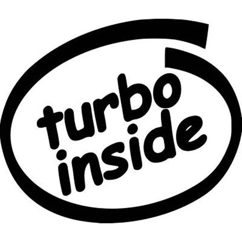 

Оригинальные виниловые наклейки TURBO INSIDE, черные/серебристые, 16 х13, 5 см