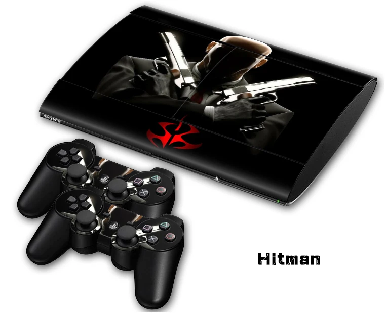 Hitman style cover Stickers for PS3 Slim 4000 One console skin + 2 free Controller decals Skins |