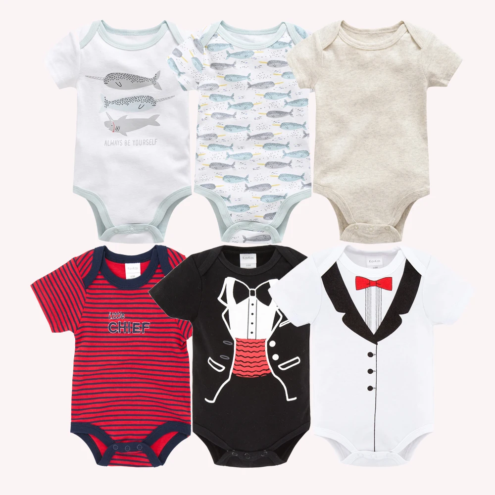 Коллекция года, 6 предметов, 3 предмета, летняя одежда для малышей боди с короткими рукавами для маленьких мальчиков, боди для новорожденных, хлопковая одежда для маленьких мальчиков и девочек, ropa bebes