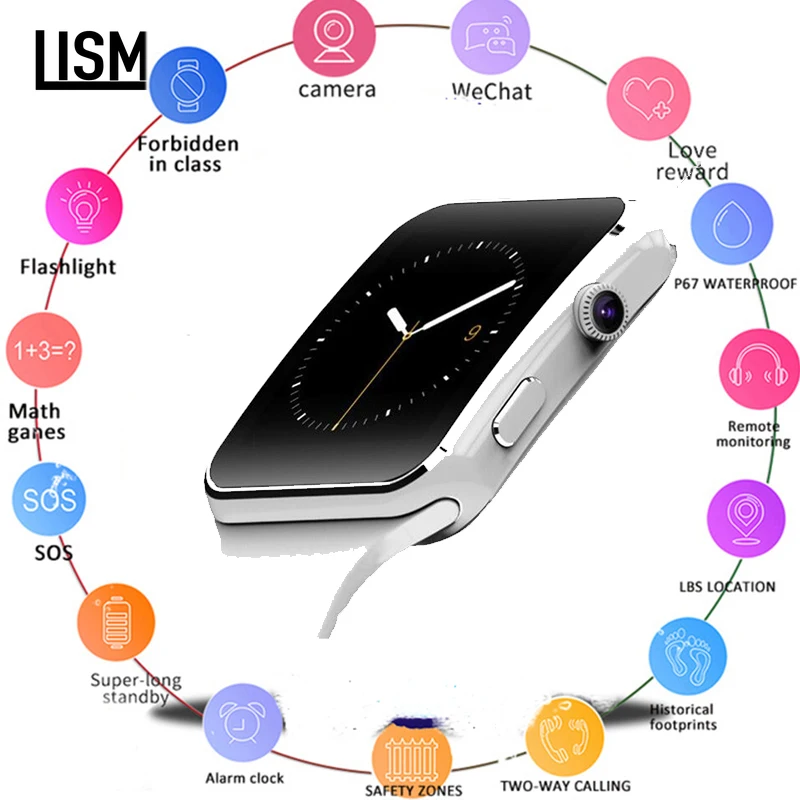 

2019 New Arrival X6 Smart Watch with Camera Touch Screen Support SIM TF Card Bluetooth Smartwatch smart watch sport fitness