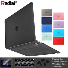 Жесткий пластиковый Чехол Redlai для MacBook Air 13 A1932 Pro retina 13 15 16 дюймов Сенсорная панель A2141 чехол для клавиатуры+ Защитная пленка для экрана