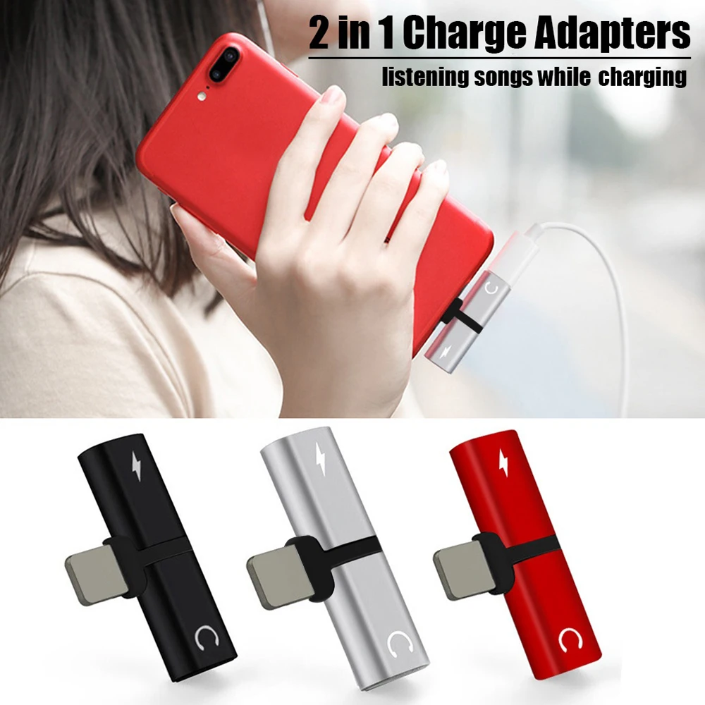 Goedkoop 2 in 1 Audio Charger Voor Bliksem Voor apple Iphone 7 8 Plus X Iphonex Opladen Kabel Audio Adapter jack naar Oortelefoon AUX Kabel
