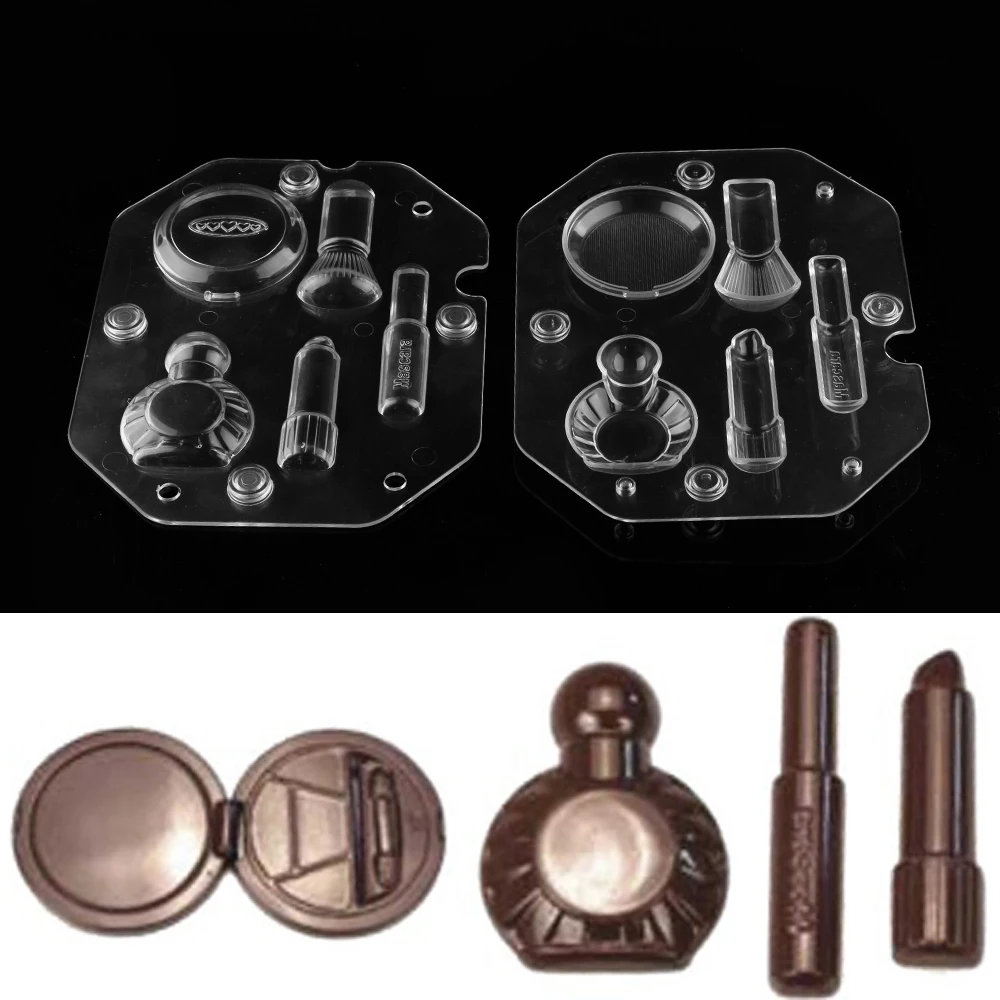 

Makeup Set Cake Mold Decorating Tool Suger Craft DIY Makeup Tools Mold Polycarbonate Fondant Cake 3D Chocolate Mould