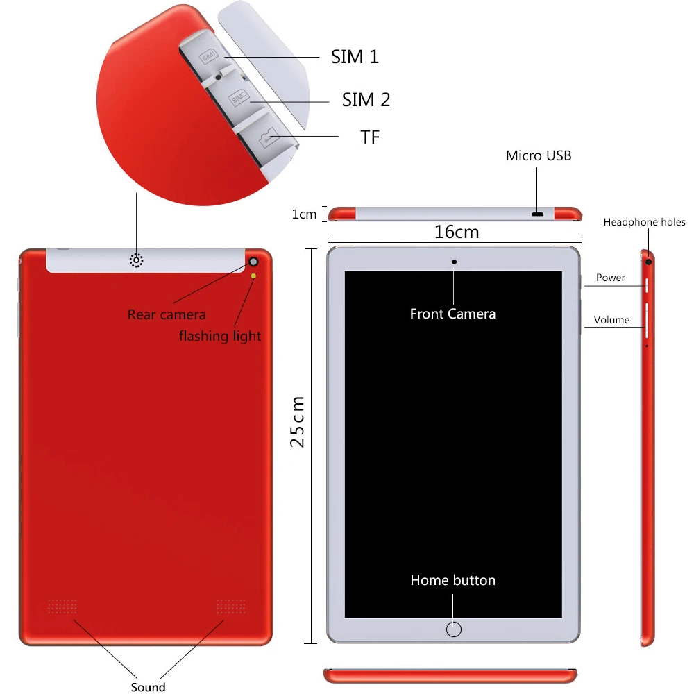 Kaufen 2019 neueste 10 zoll Android 7.0 tablet PC Quad Core 4 GB RAM 32 GB ROM 3G anruf Dual sim Karten Wifi GPS Kinder tabletten