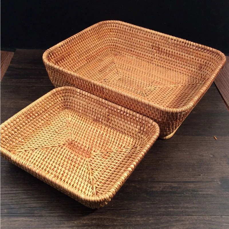 snacks nuts rattan fruit basket Kitchen Storage & Organization dried fruit Beverage Food Tableware Teaware Sundries Storage Tray